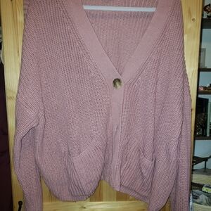 a.n.a Dusty Pink Knit Cardigan